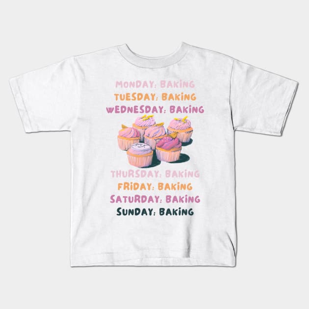 Every day baking Kids T-Shirt by IOANNISSKEVAS